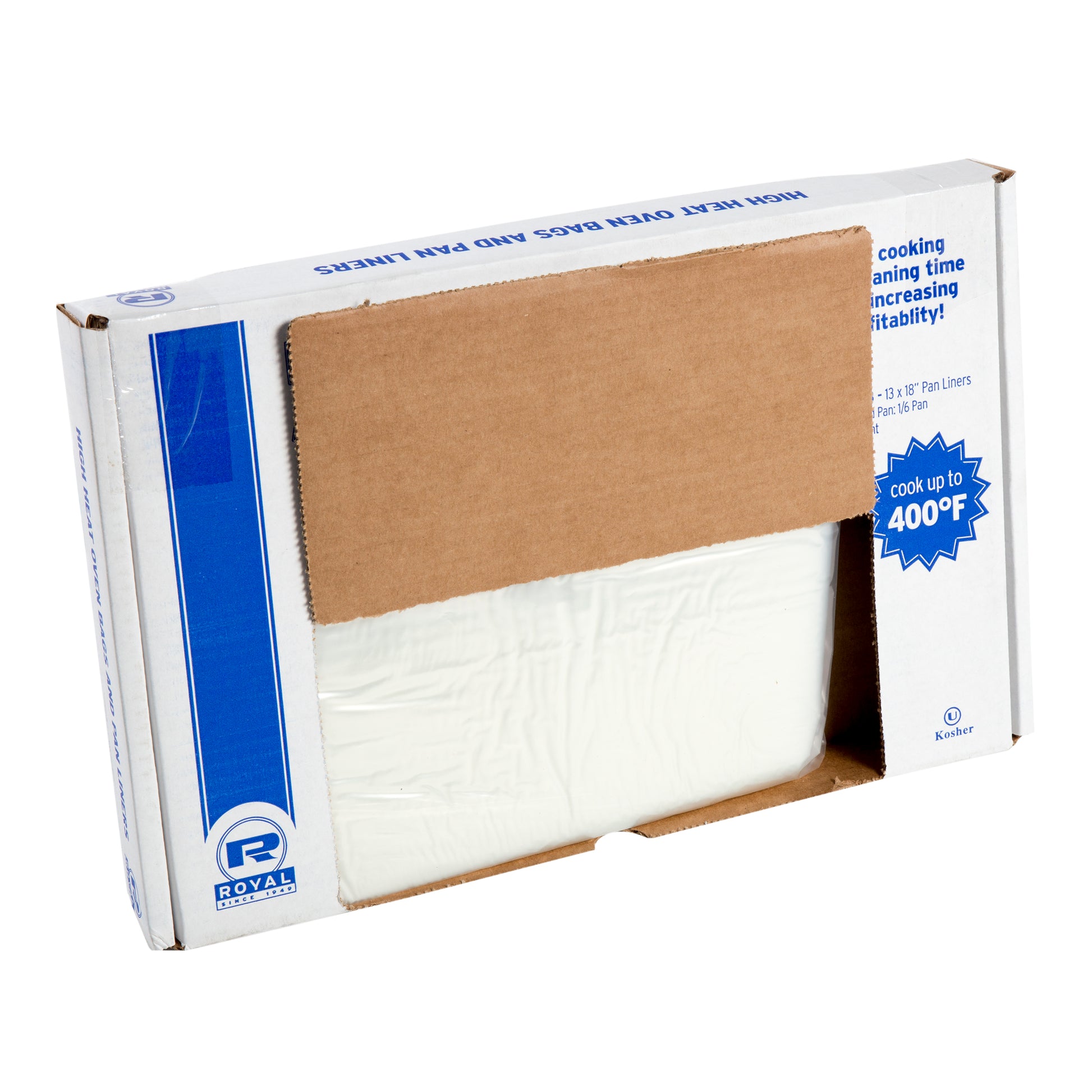 18"W x 20" L 1/6 Pan High Heat Oven Pan Liner, Case of 100 - opened
