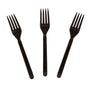 three Heavy Weight Black Polypropylene Forks