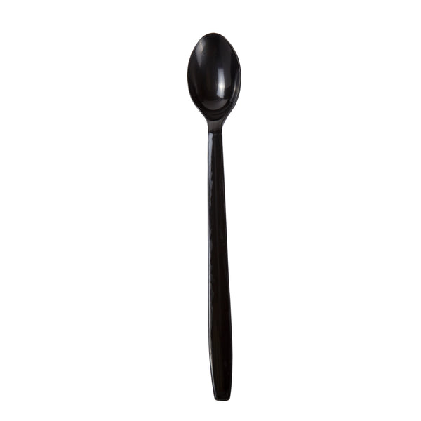 one Medium Weight Black Polypropylene unwrapped Soda Spoon
