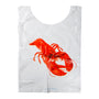 Adult Poly Bibs with Lobster Design laid out flat