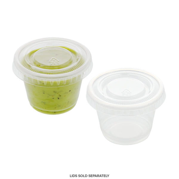 1 Oz. Poly Translucent Portion Cups - Lids Sold Separately