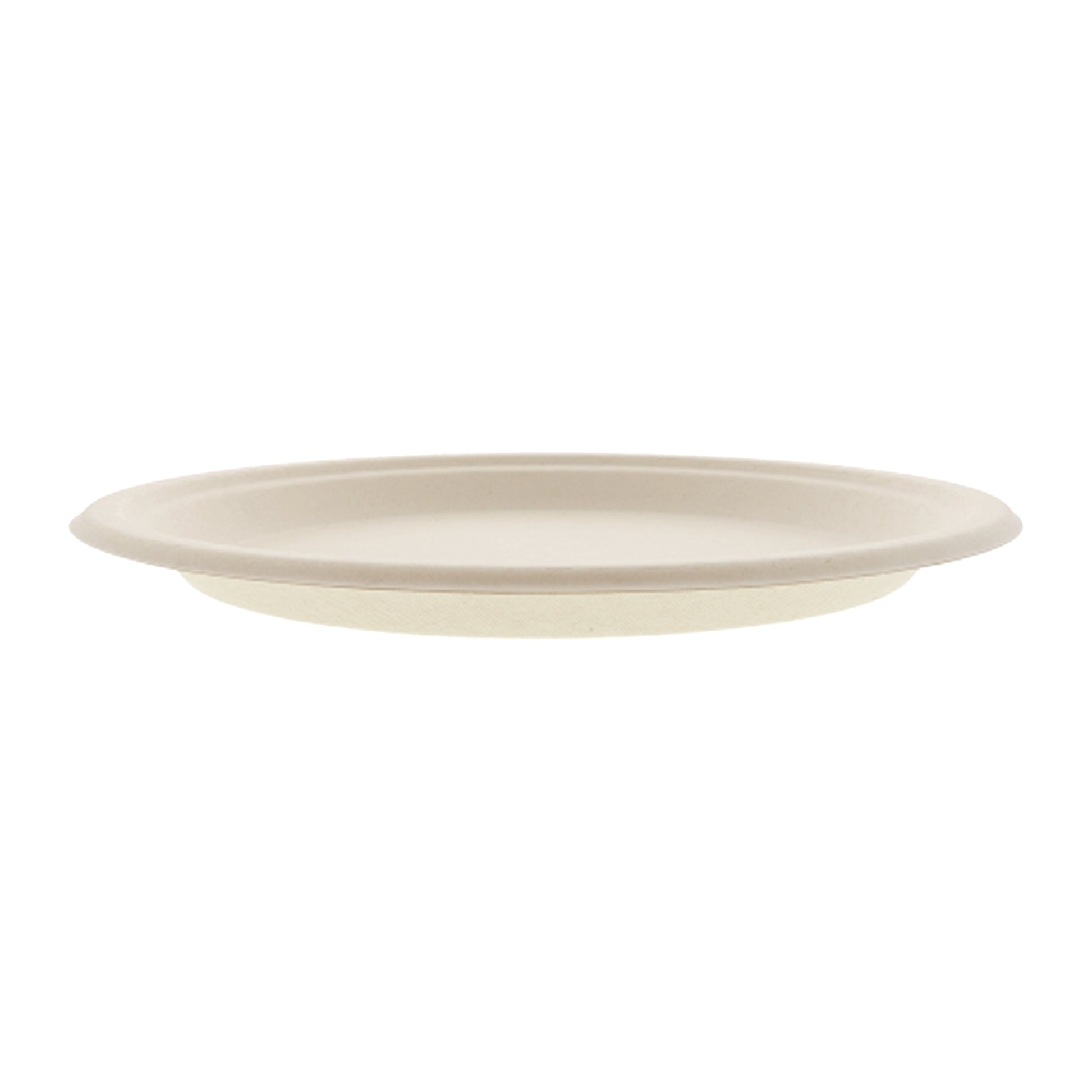 No PFAS added 10" Round Heavy Molded Fiber Plate top view