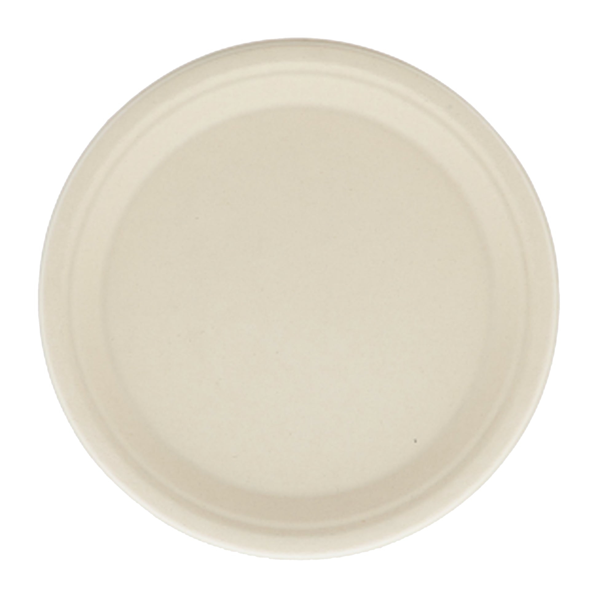 bottom of the No PFAS added 10" Round Heavy Molded Fiber Plate
