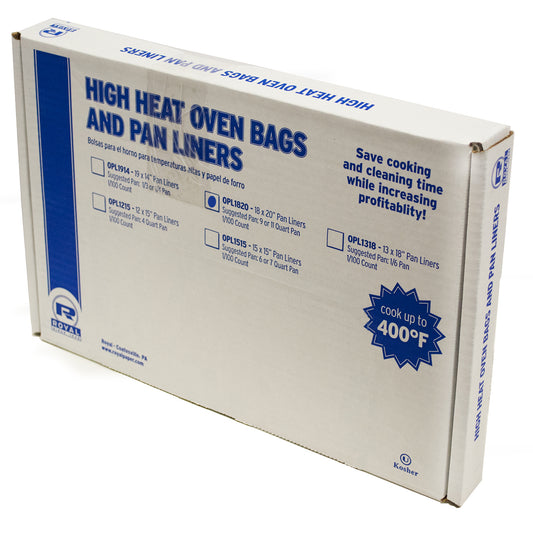 18"W x 20" L 1/6 Pan High Heat Oven Pan Liner, Case of 100