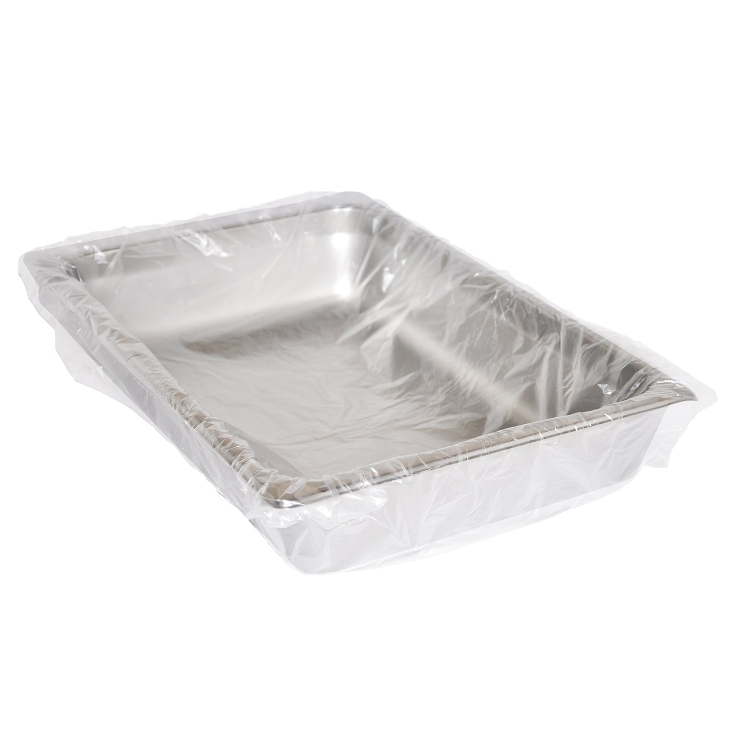 Full Pan Steam Pan Liner with Twist Ties in Pan