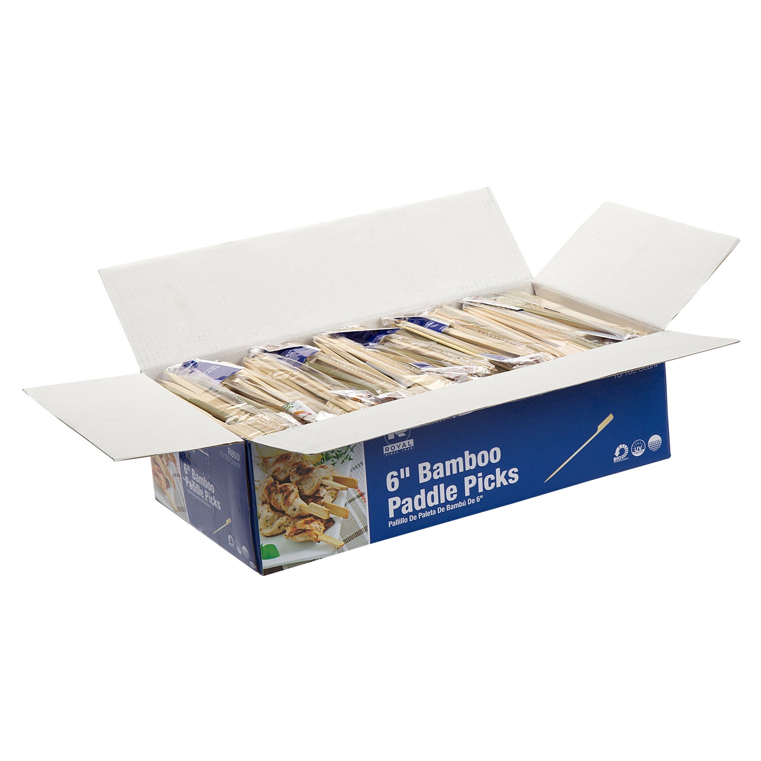 open box of 6" Bamboo Paddle Picks