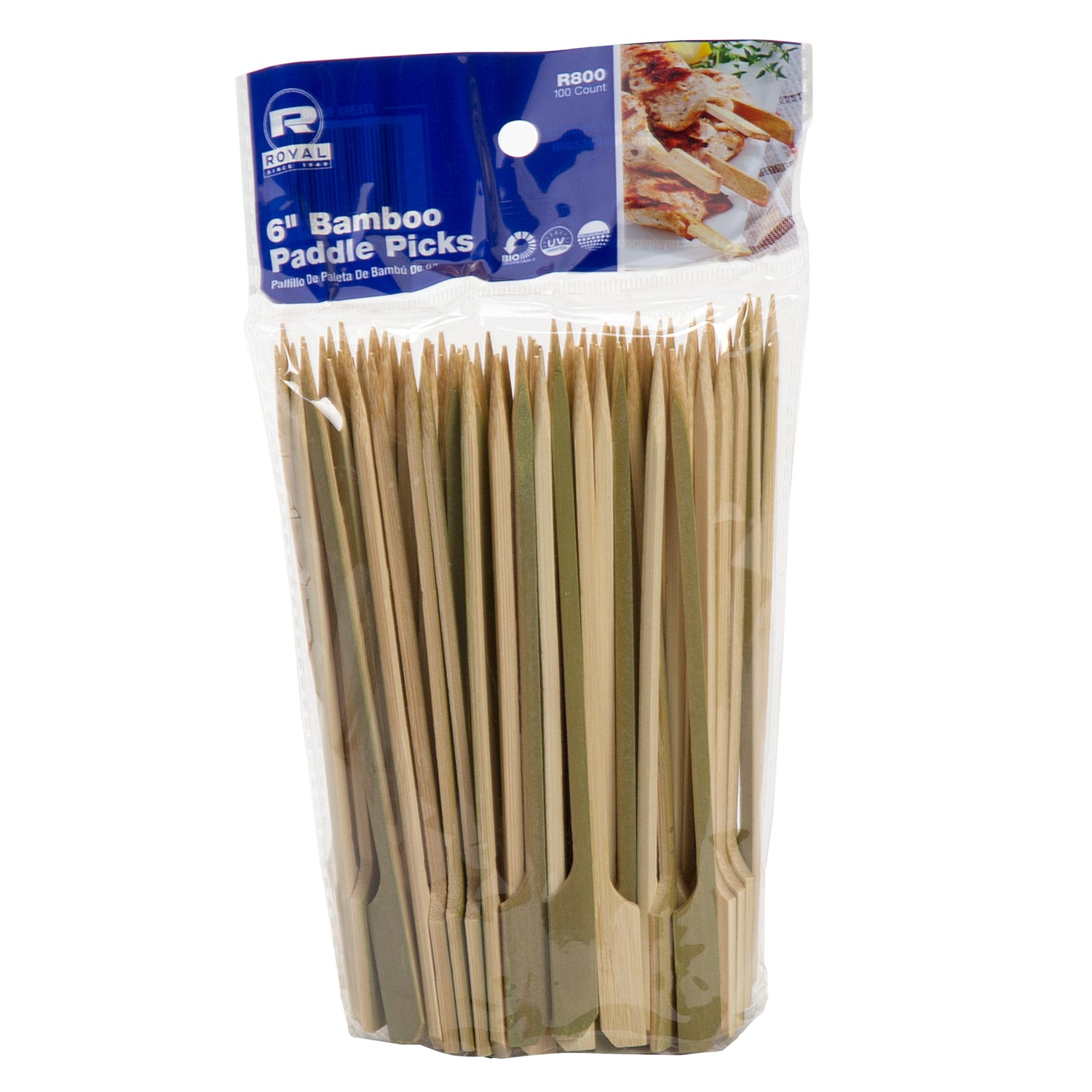inner bag of 6" Bamboo Paddle Picks