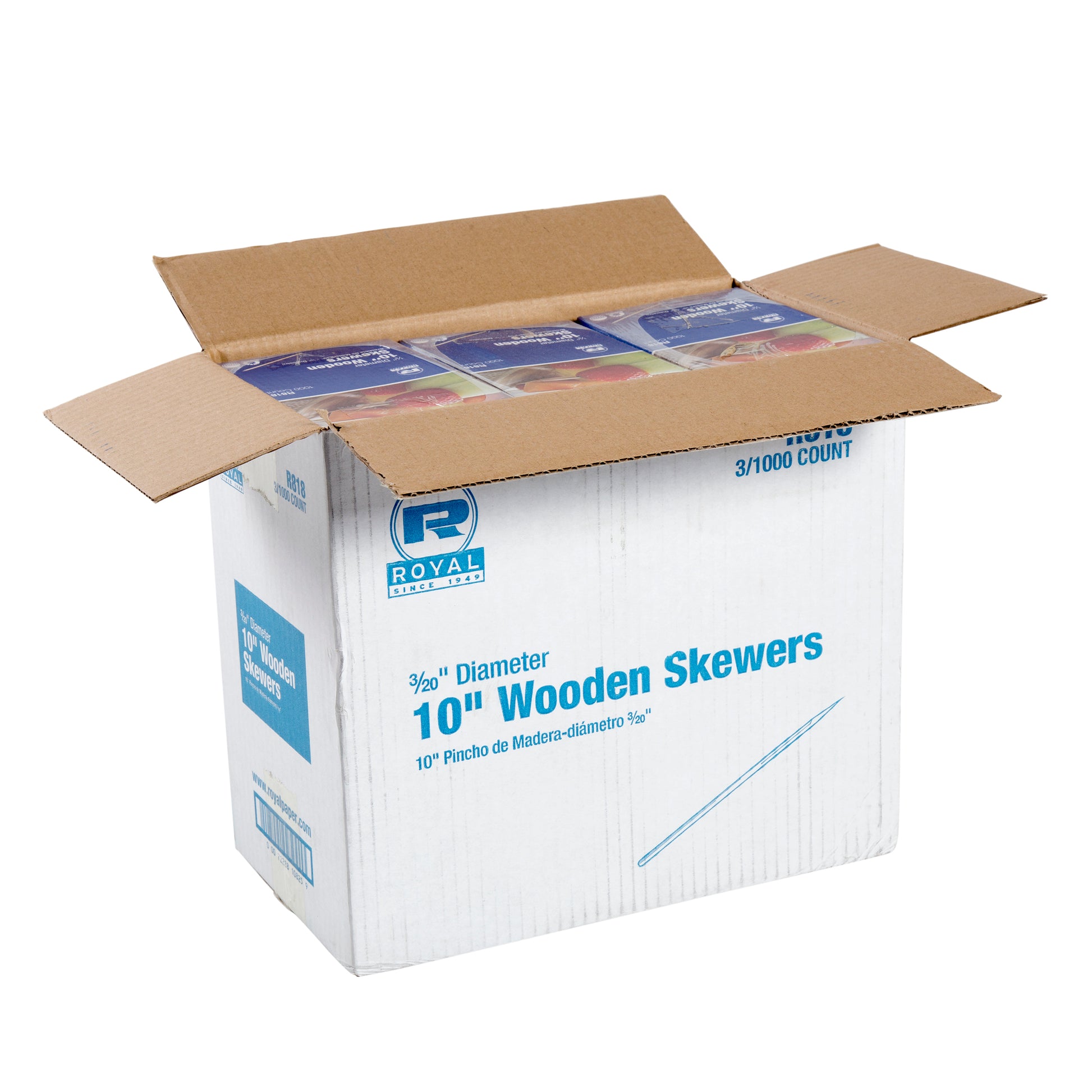 10" Wood Skewers, inner box