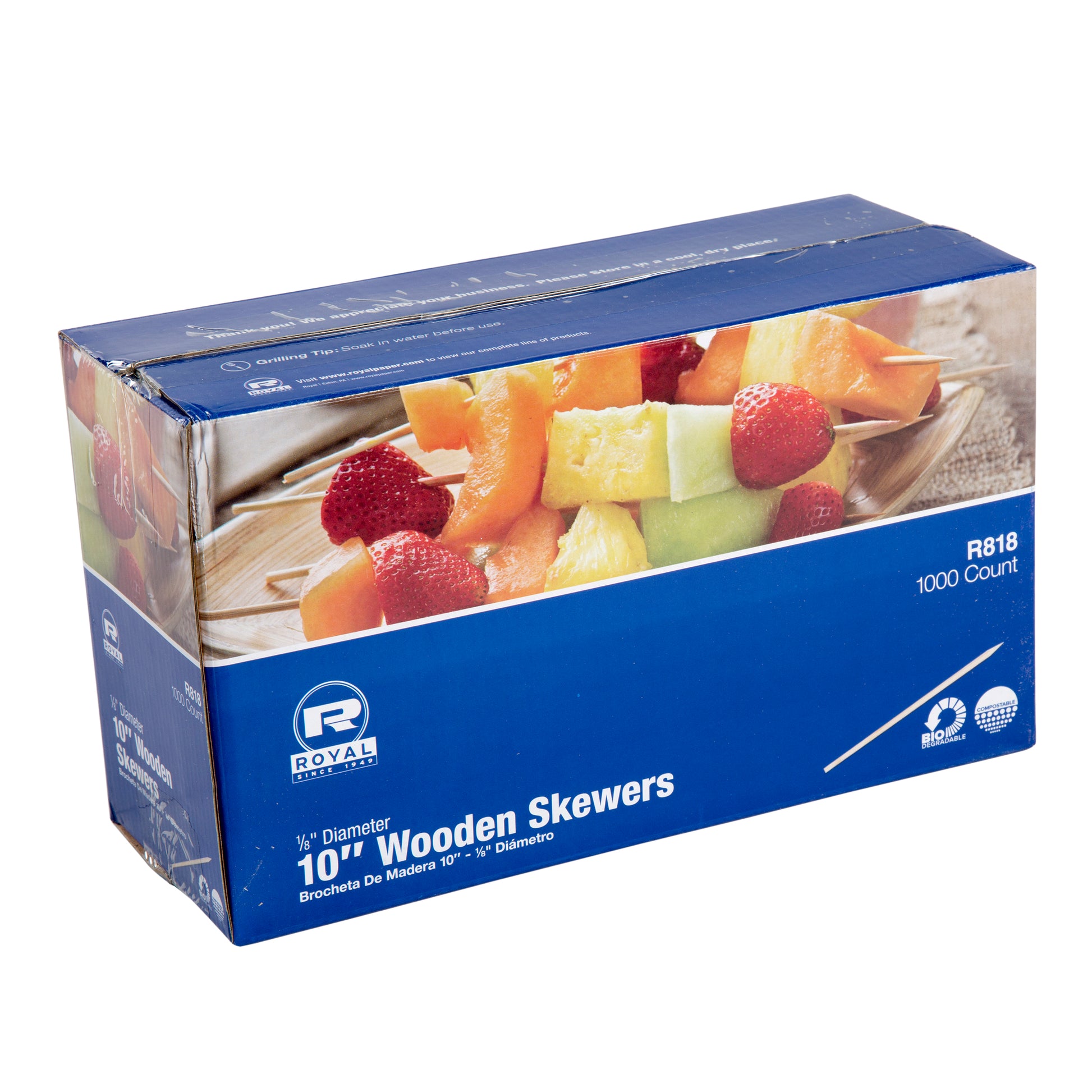 open case of 10" Wood Skewerss