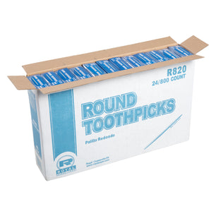 open case of Plain Round Toothpicks showing inner boxes
