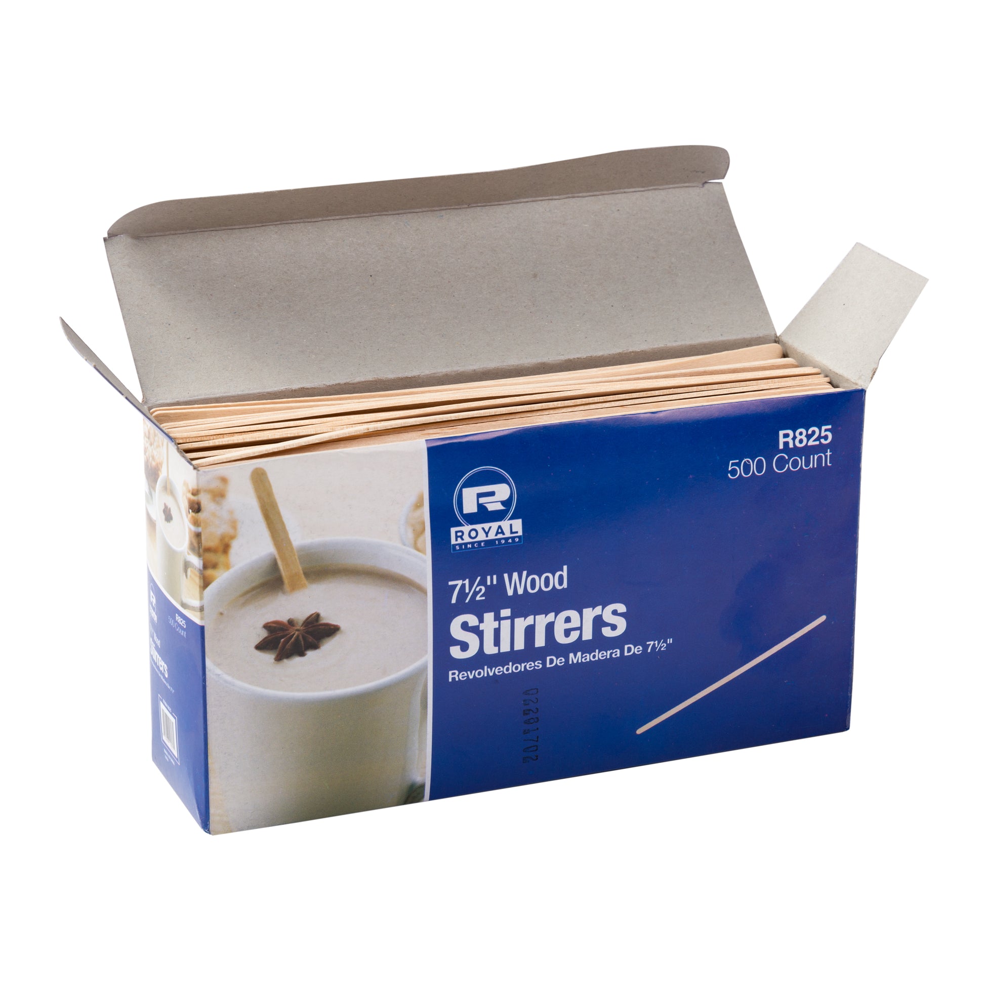 7.5" Wood Coffee Stirrers, Package of 500 open ajar