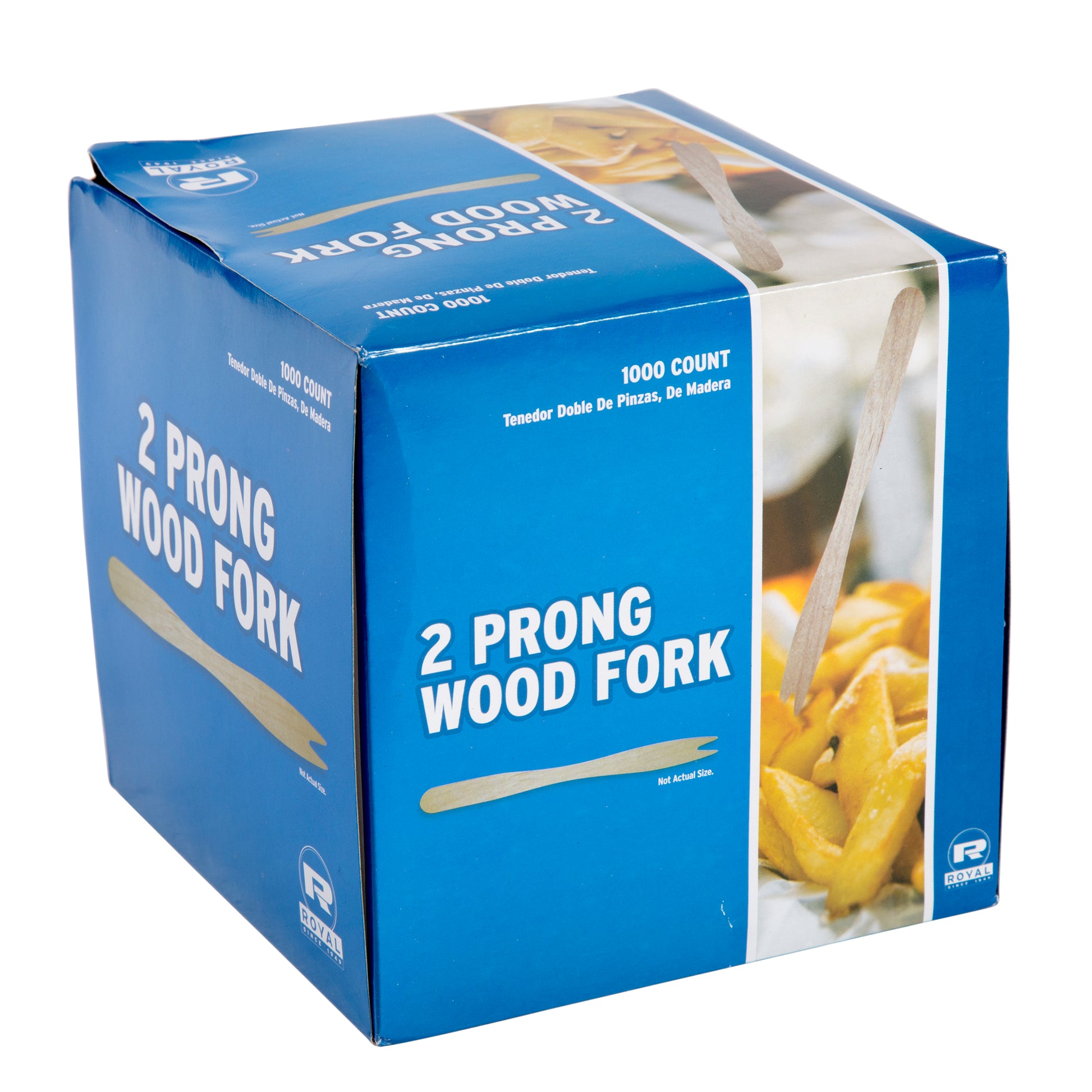 Two Prong Wood Forks inner box