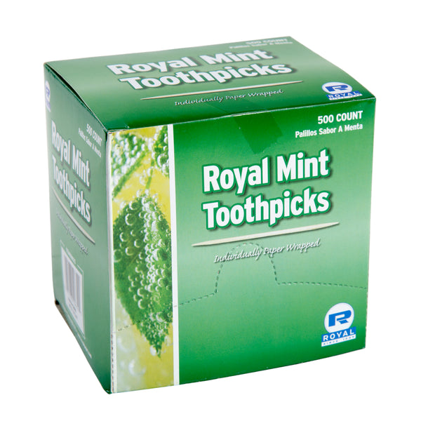 Mint Individual Paper Wrapped Toothpicks, Package of 500