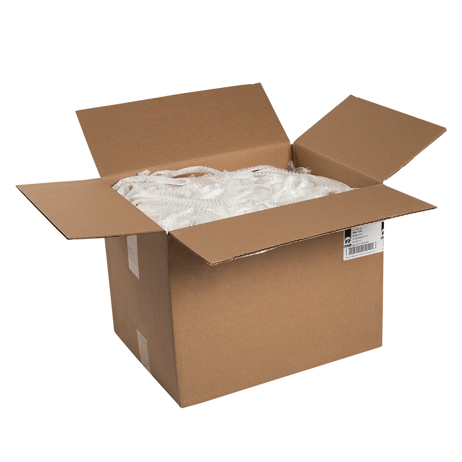 open case of 24" Clear Plastic Mesh Bags
