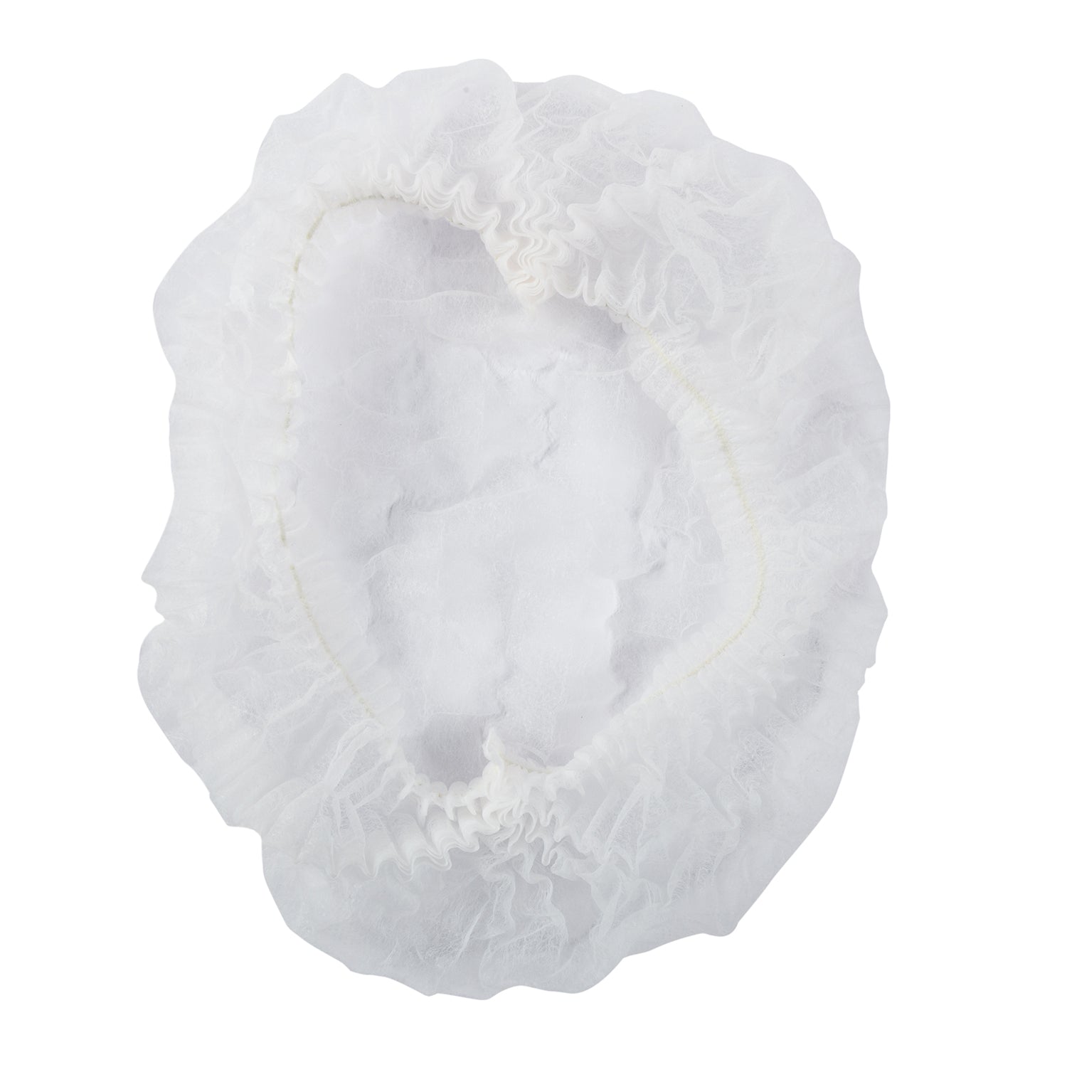 White O.R. Cap Latex Free Pleated