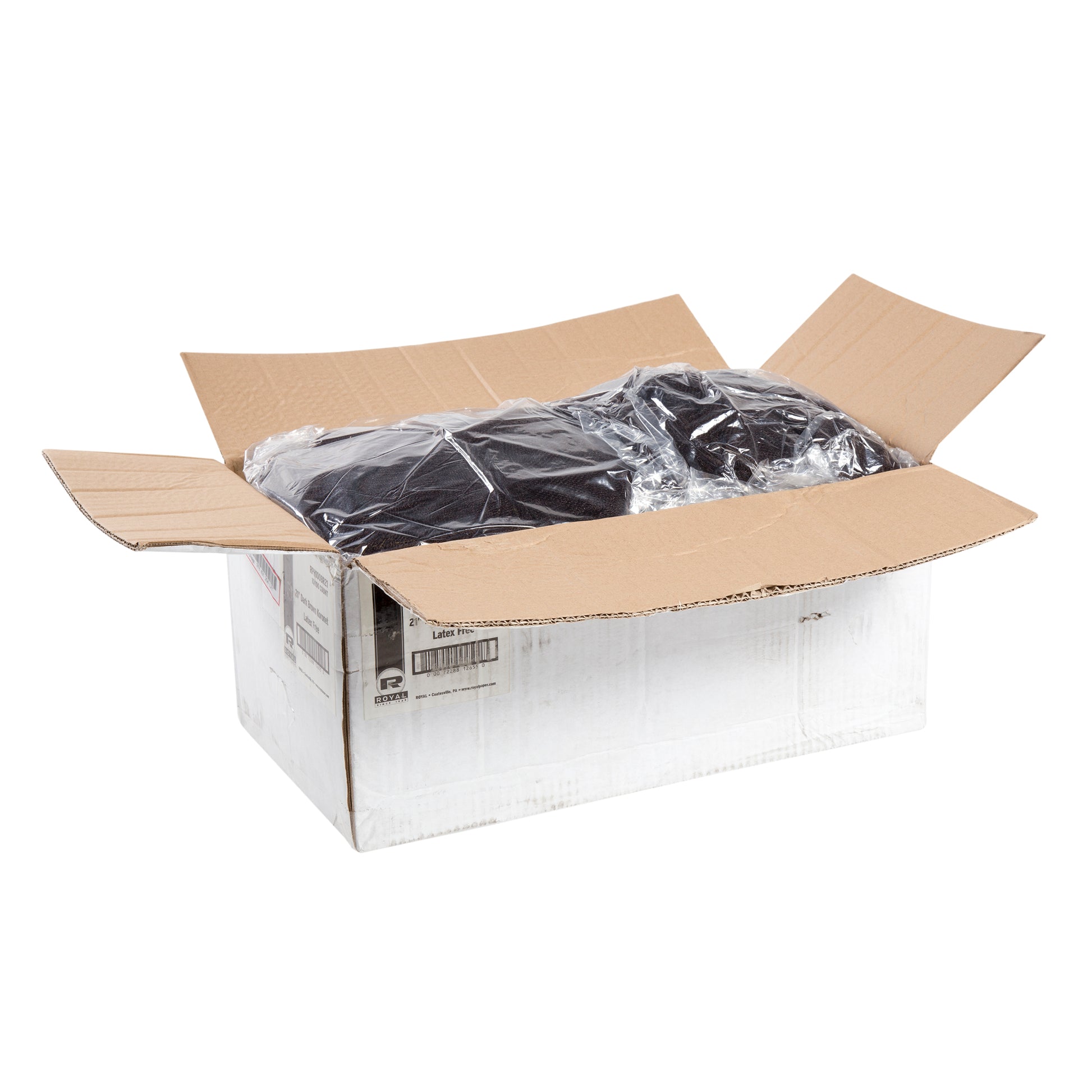 open case of 21" Dark Brown Koronets Latex Free