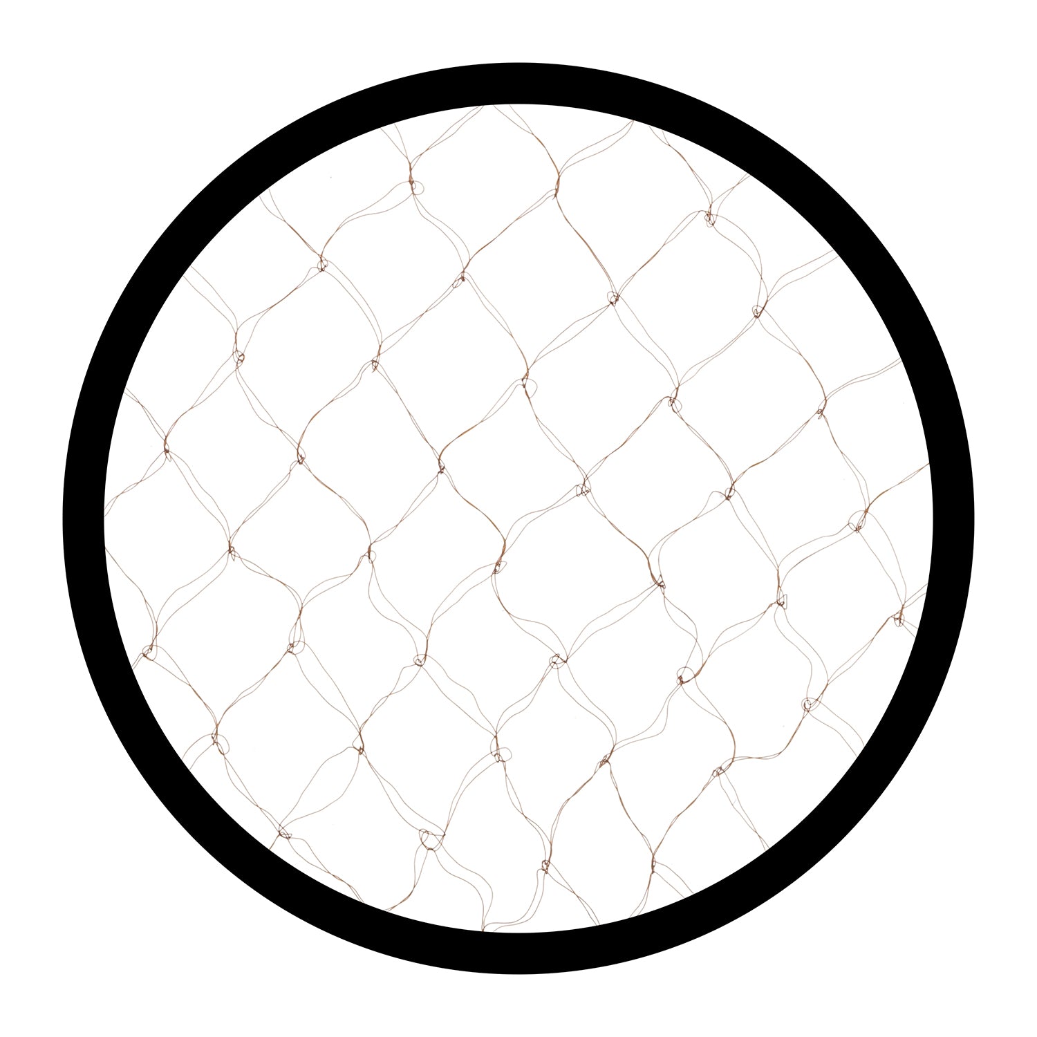 28" Dark Brown Light Weight Hairnet Latex Free Closeup
