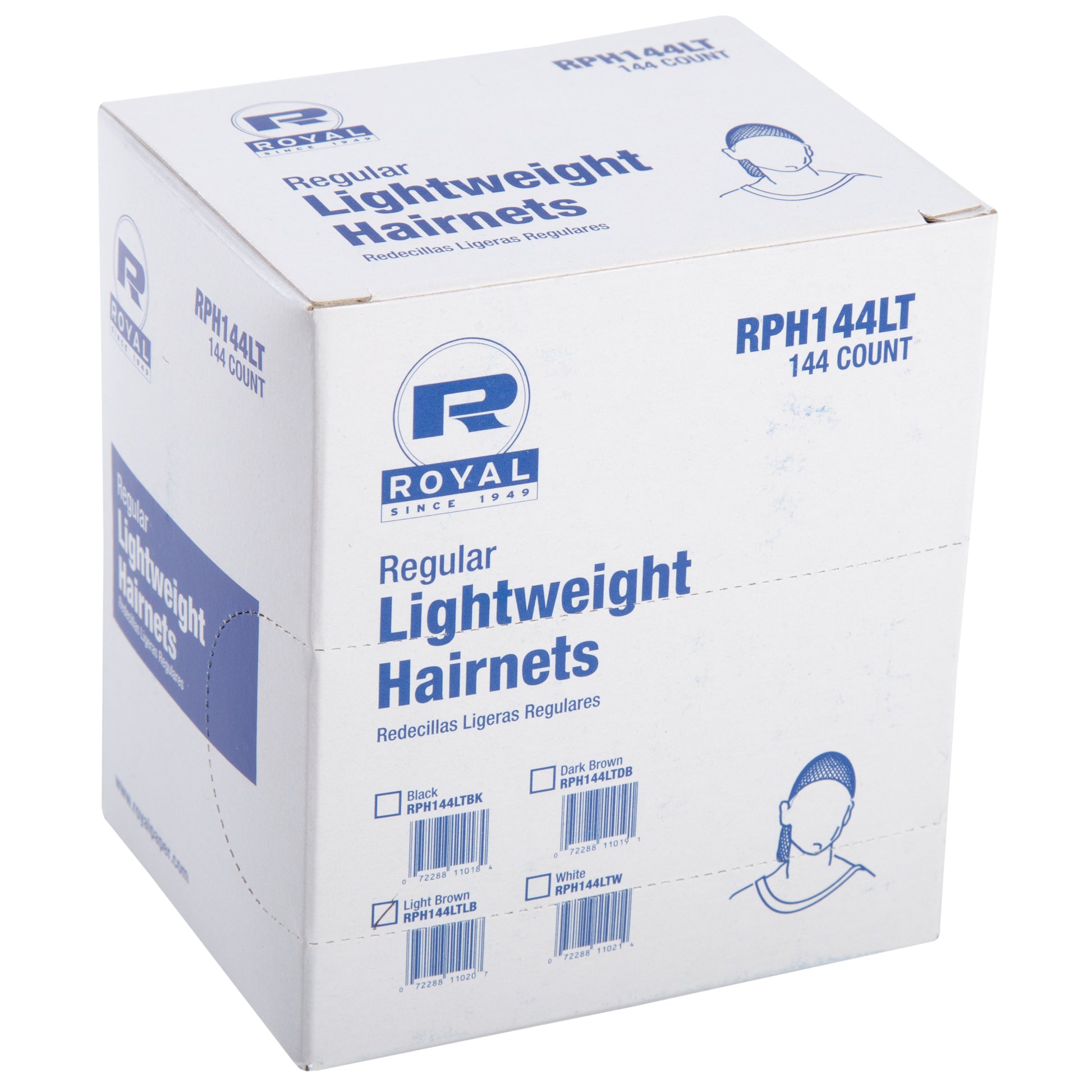24" Light Brown Light Weight Hairnet Latex Free inner box