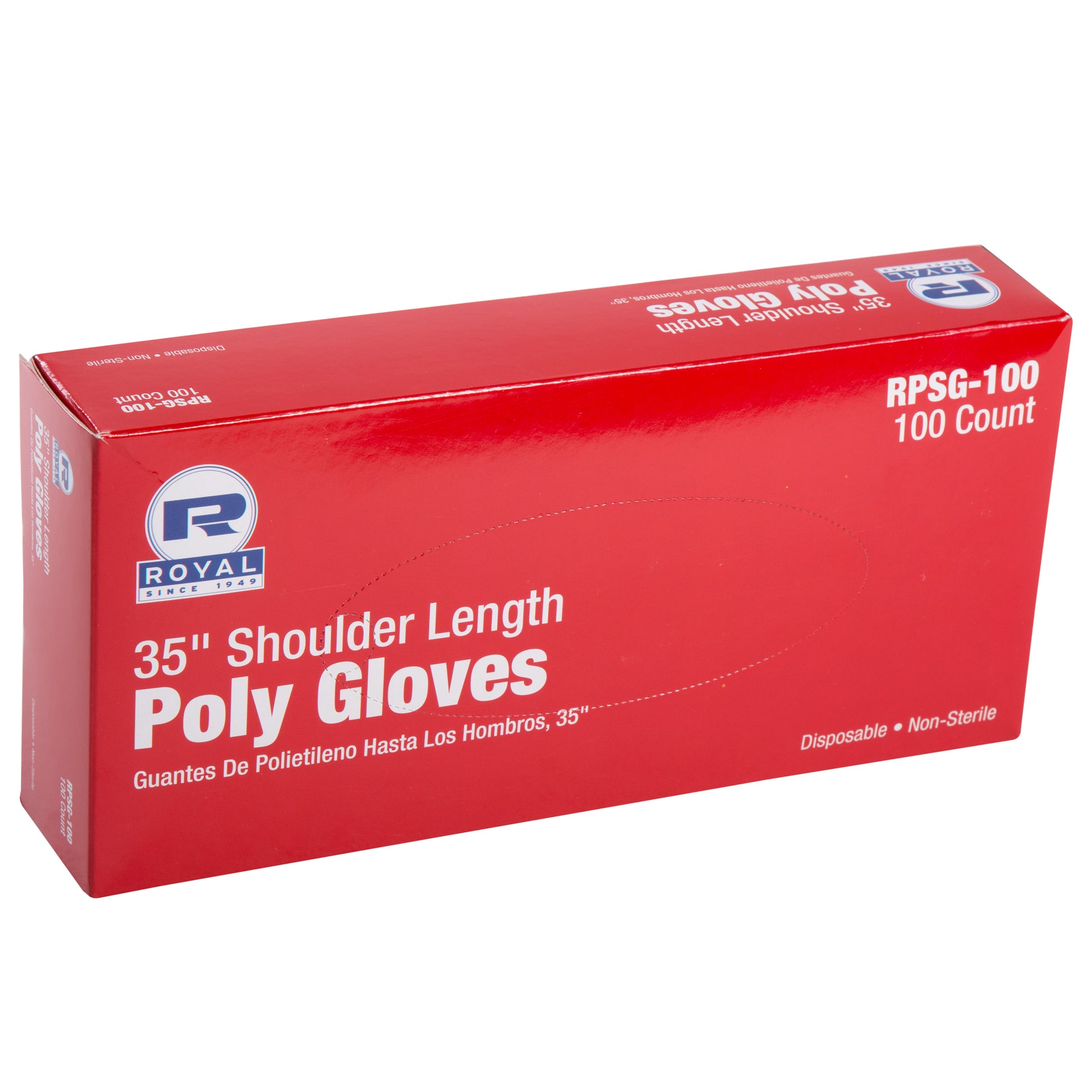 inner box of 35" Shoulder Length Poly Gloves