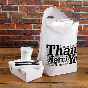 Takeout containers packed in a 19