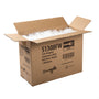 open case of Medium Heavy White Polystyrene Individually Wrapped Forks