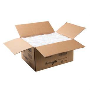 open case of Heavy White Polystyrene Individually Wrapped Forks