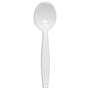 Heavy White polystyrene Soup Spoon