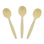 three Heavy Champagne Polystyrene Soupspoons