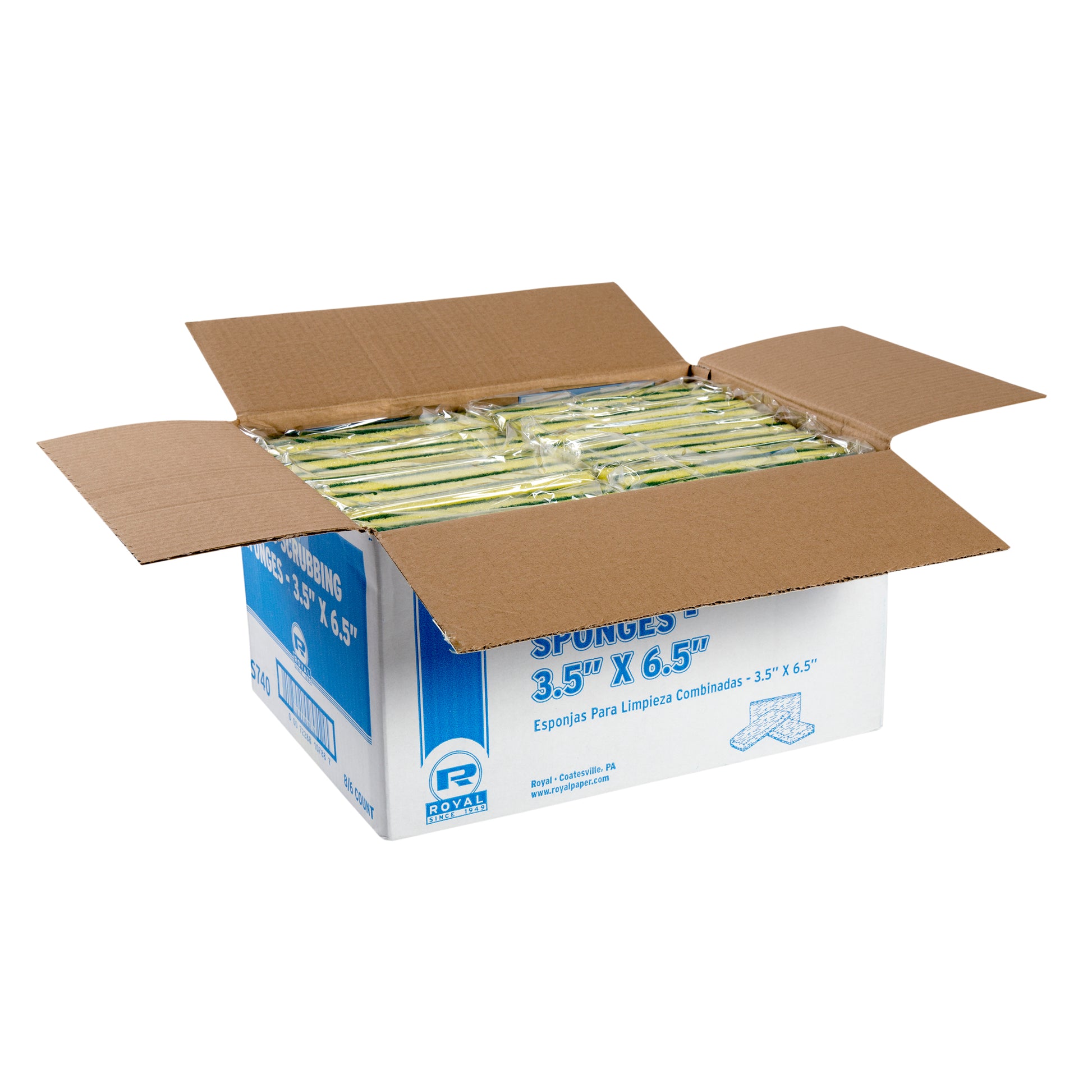open case of 3.5" x 6.5" Scouring Pad/Sponge Combo