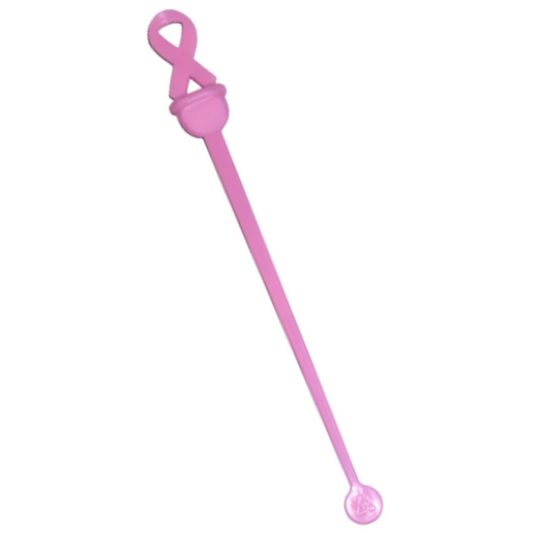 4.72" Pink Ribbon Stir Stix Plugs, Case of 2,000