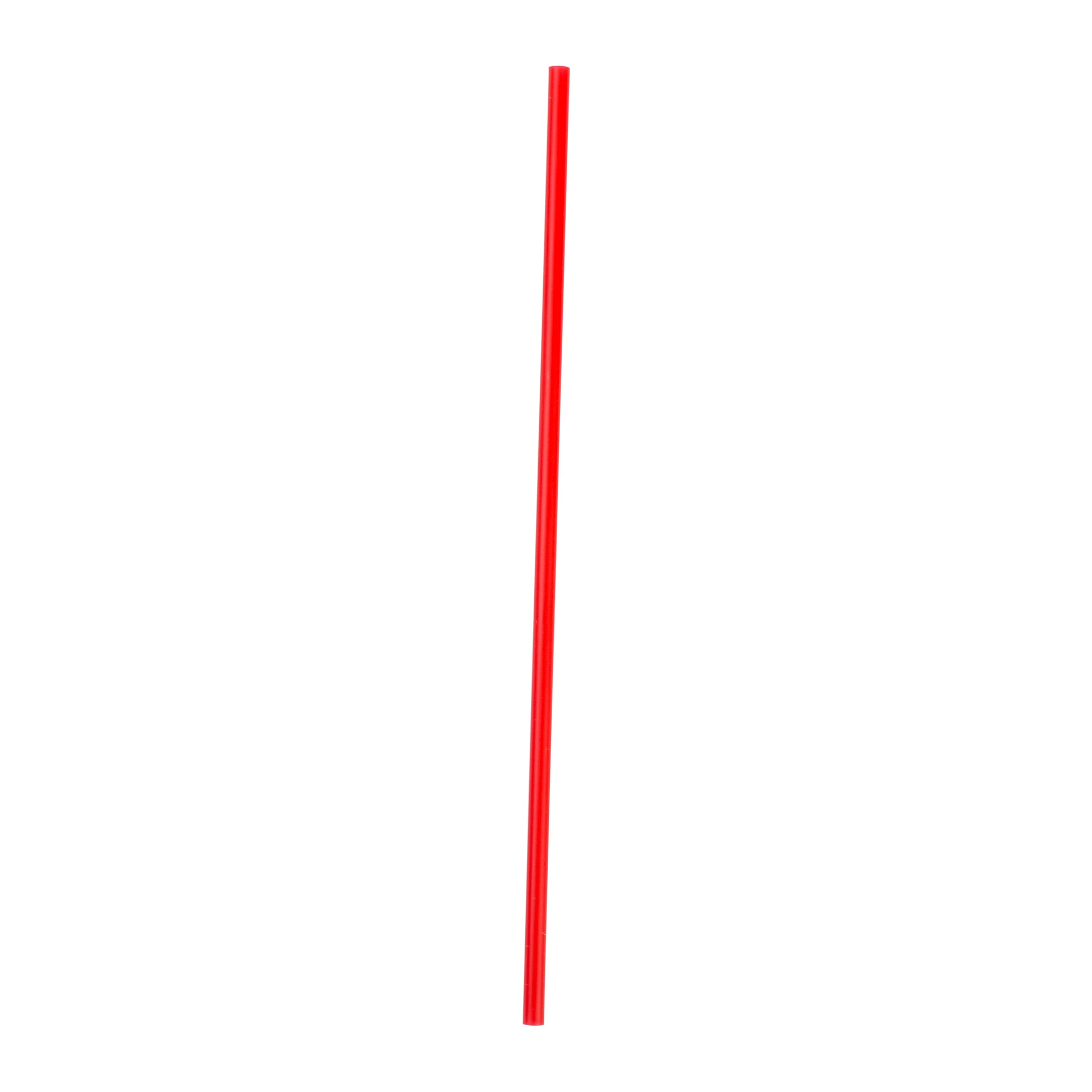 7" Red Poly Wrapped Stirrer straw