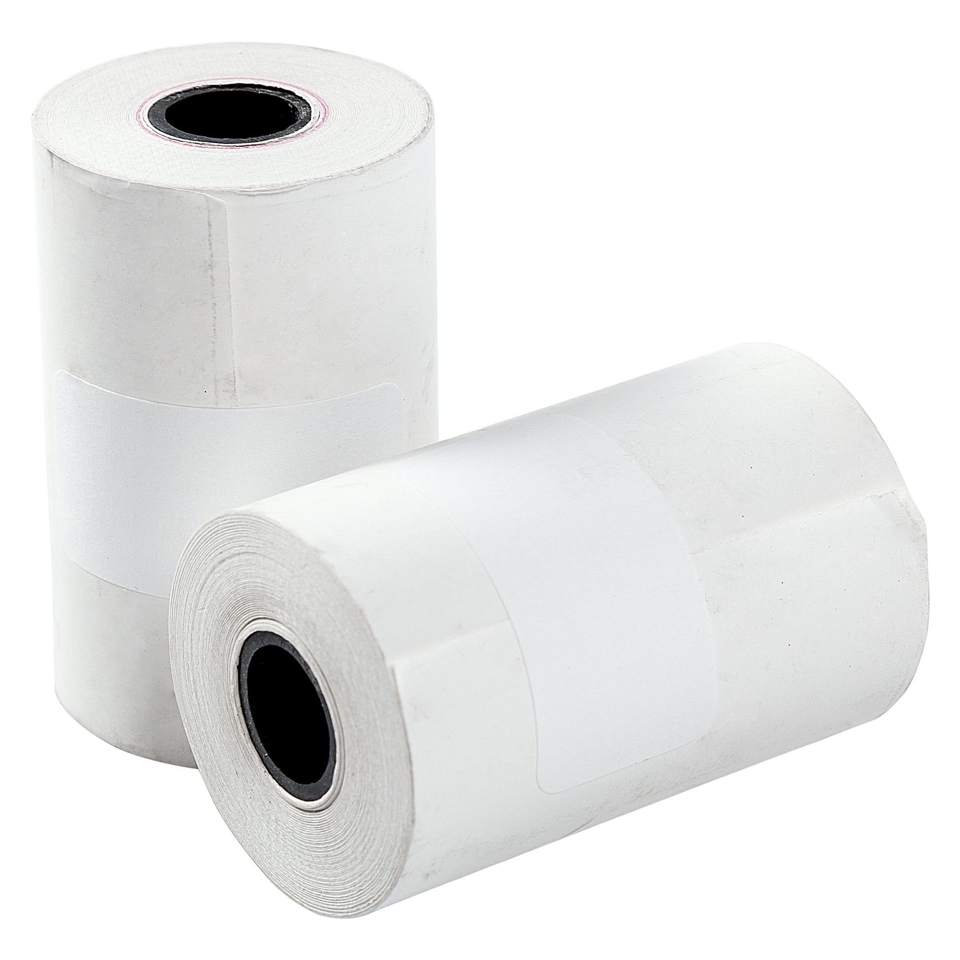 Open case of 2.25" x 56' thermal paper rolls