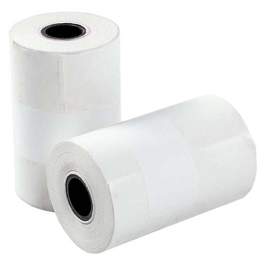 Open case of 2.25" x 56' thermal paper rolls
