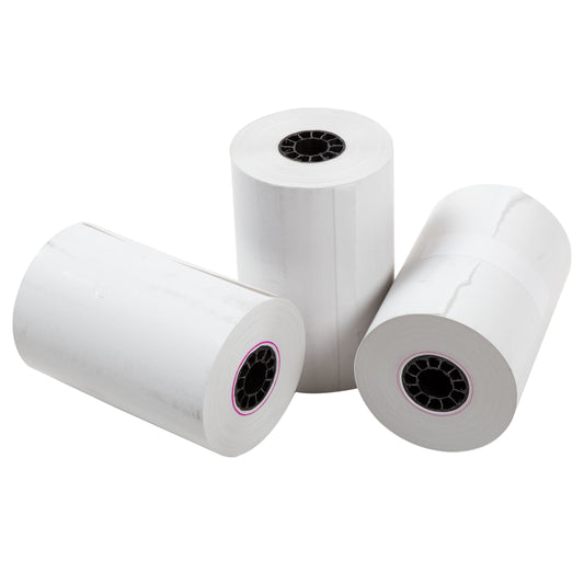 Three rolls of 3-1/8" x 119' white thermal paper rolls