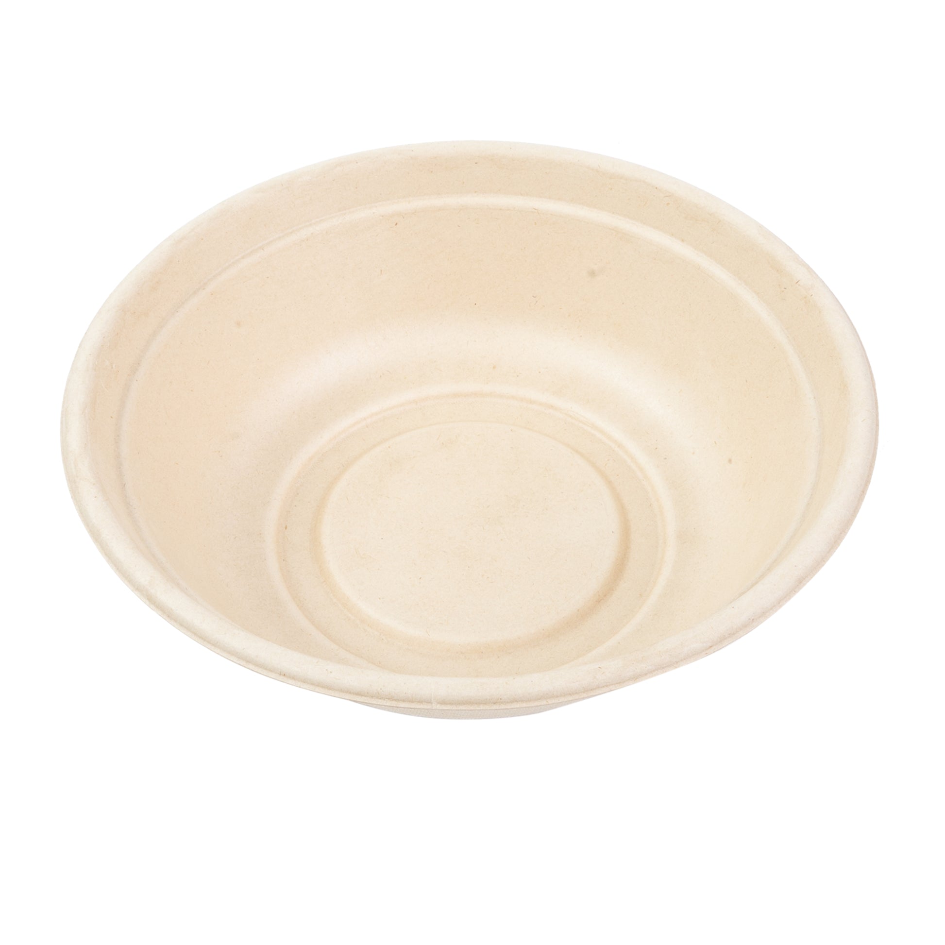 32 oz round no added pfas molded fiber bowl top view
