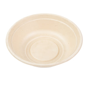 32 oz round no added pfas molded fiber bowl top view