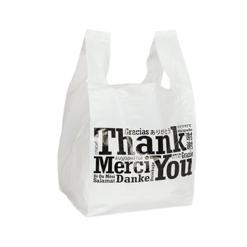 11.5" x 10.5" x 19" Flat Bottom Multilingual T-Shirt Bag