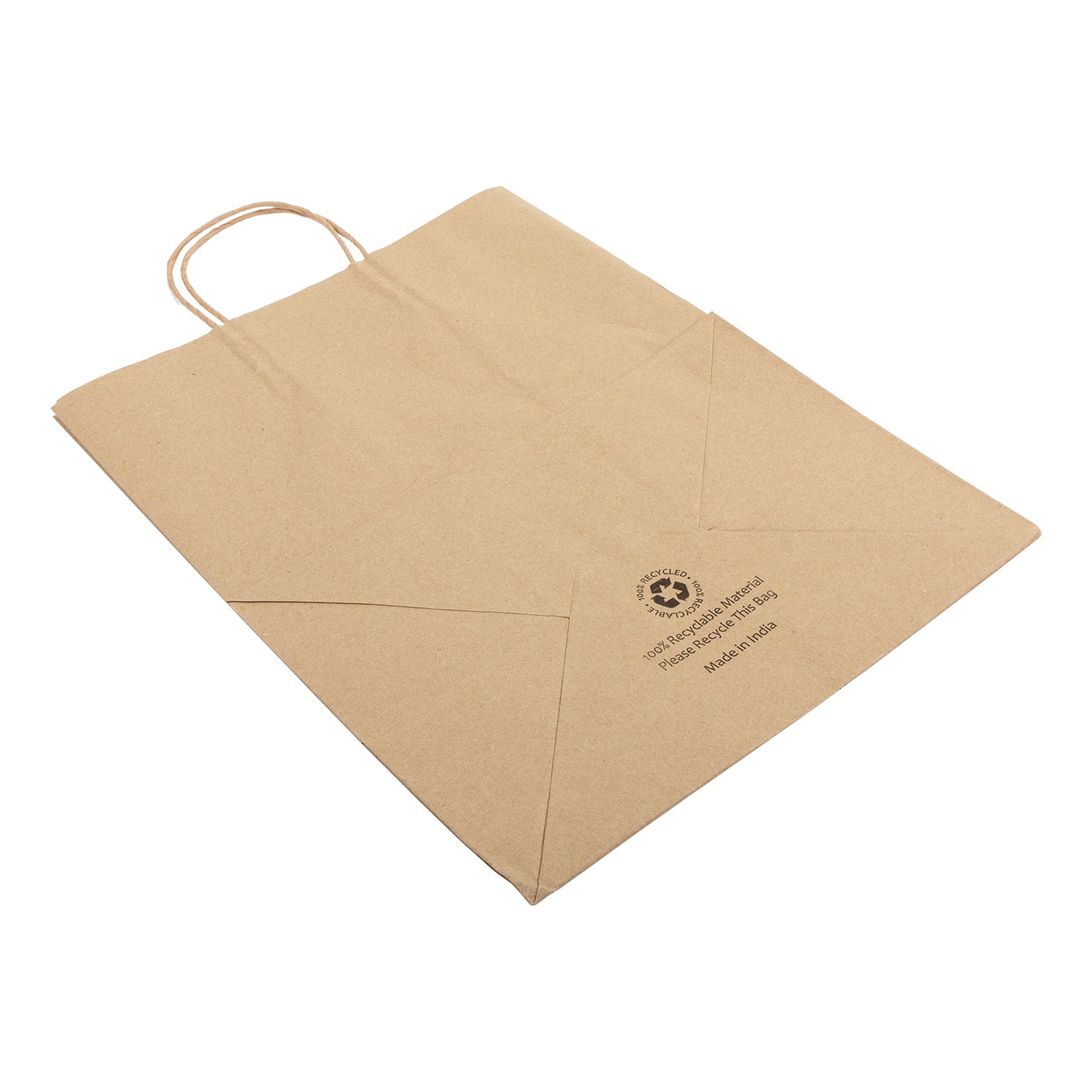 12" x 9" x 15.75" Twisted Handle Kraft Paper Bag