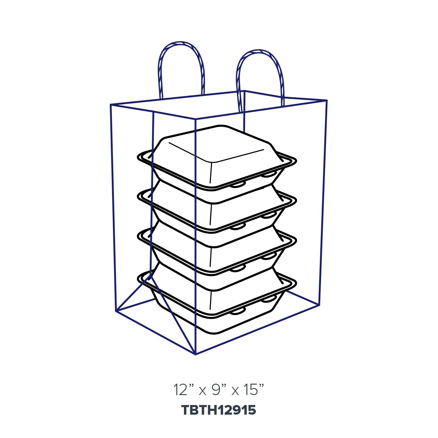 Example of how much can fit in a 12" x 9" x 15.75" Twisted Handle Kraft Paper Bag
