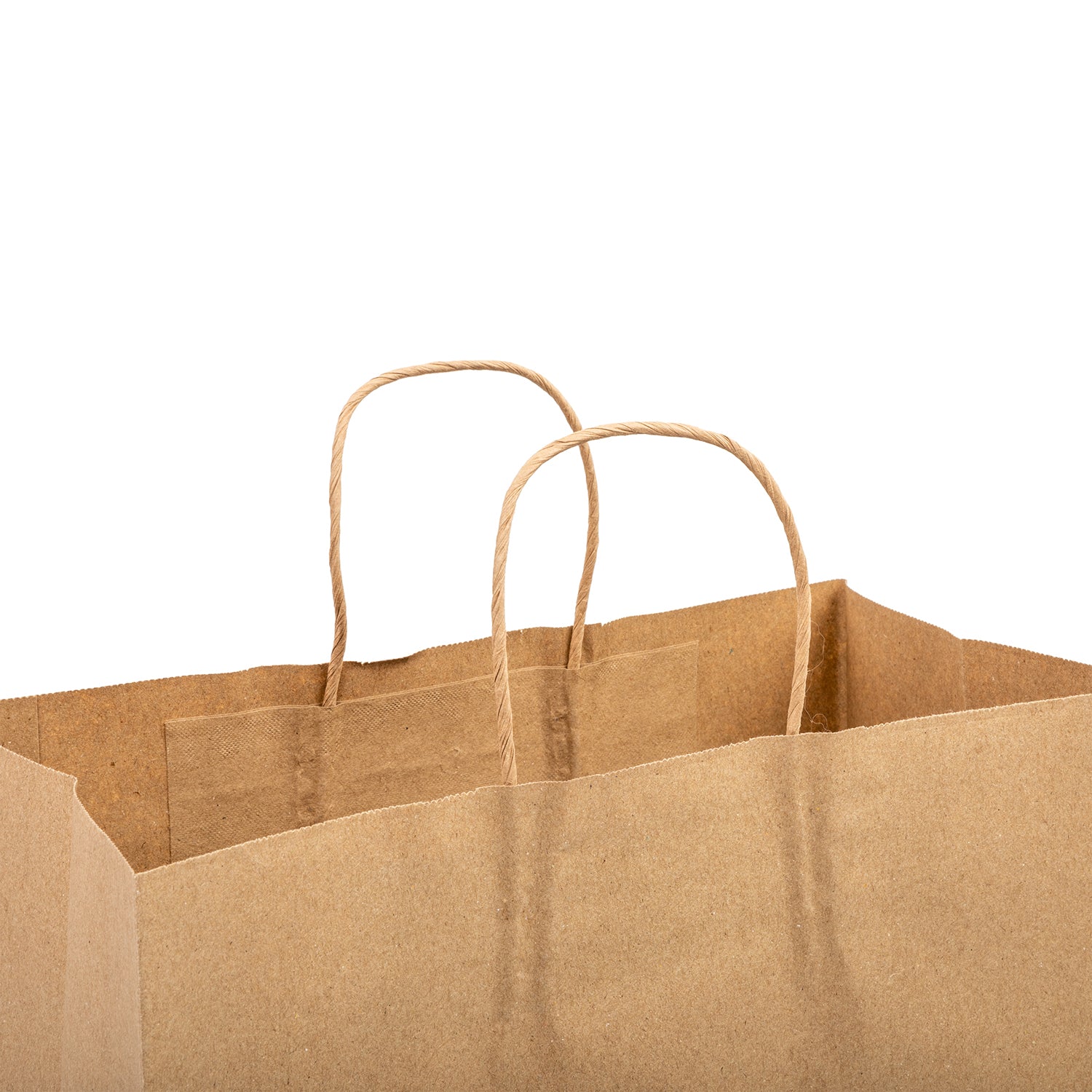 13" x 7" x 13" Twisted Handle Kraft Paper Bag - Handle Detail