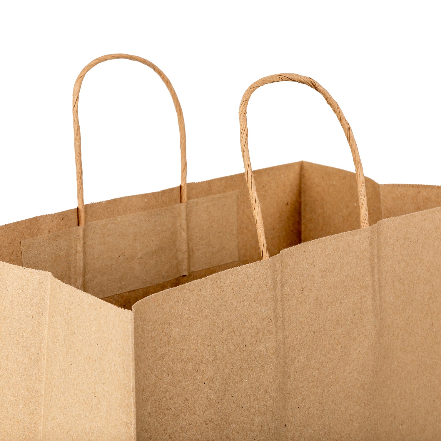 13" x 7" x 17" Twisted Handle Kraft Paper Bag - Handle Detail