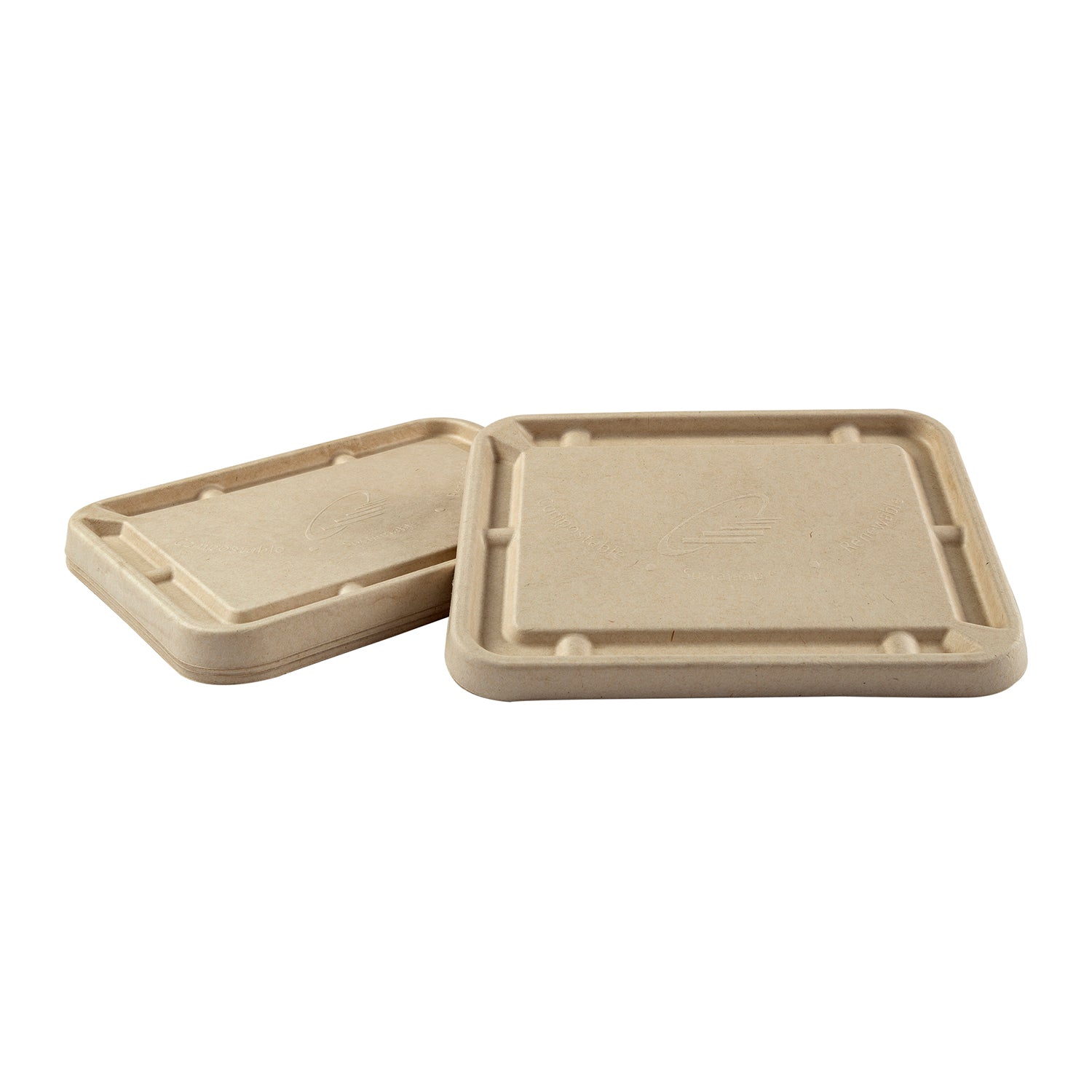 No PFAS added Fiber Lid for 7 x 9" Tan Tubs, Case of 200