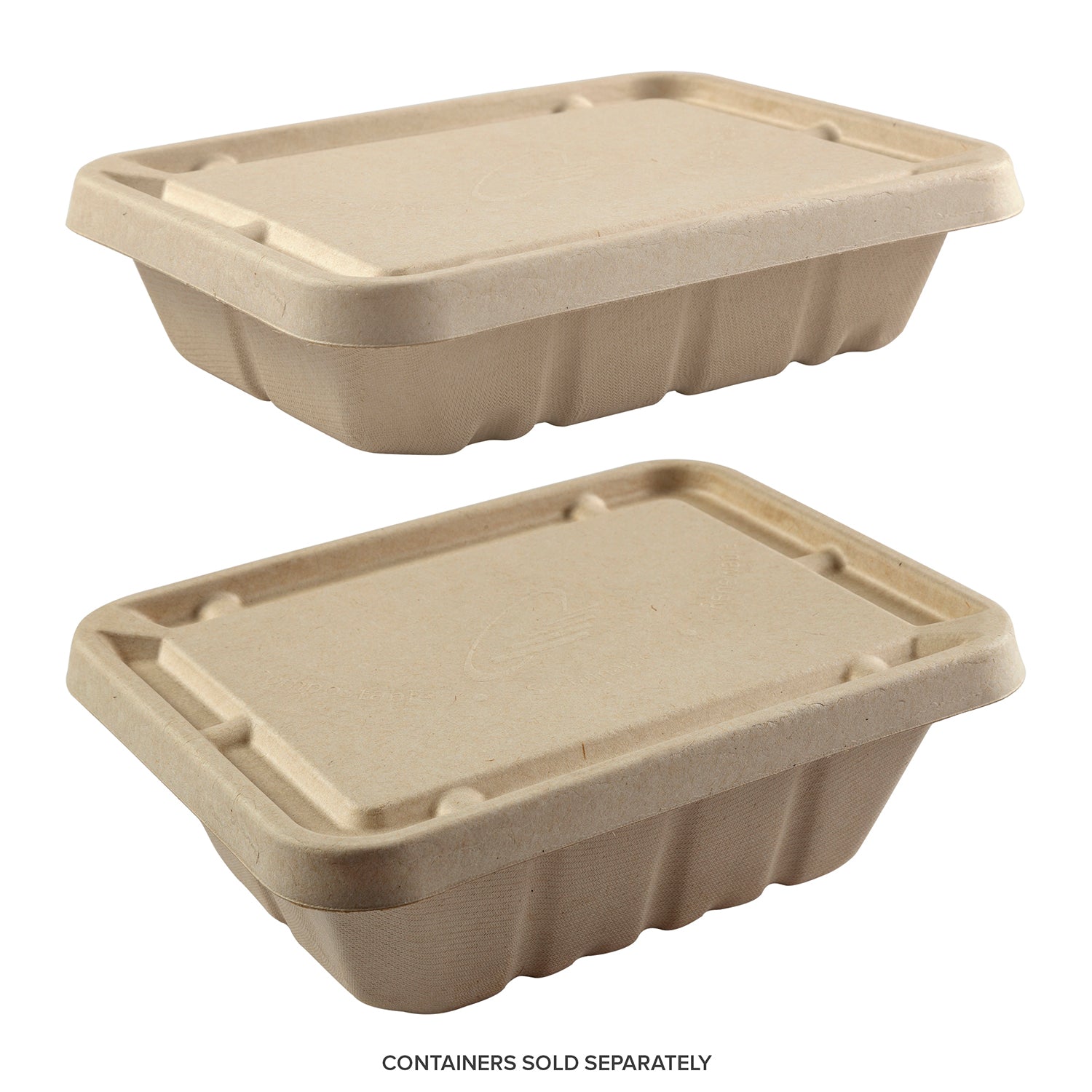 No PFAS added Fiber Lid for 7 x 9" Tan Tubs, Case of 200