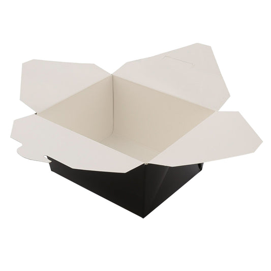 4-3/8" x 3.5" x 2.5" #1 Black Folded Takeout Box
