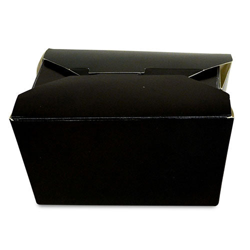 4-3/8" x 3.5" x 2.5" #1 Black Folded Takeout Box