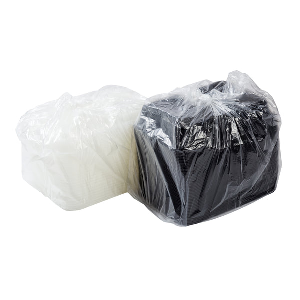 inner packs of 3 Compartment Black 33oz Rectangular Containers