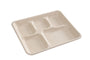 No added PFAS 5 Compartment Lunch Tray top view