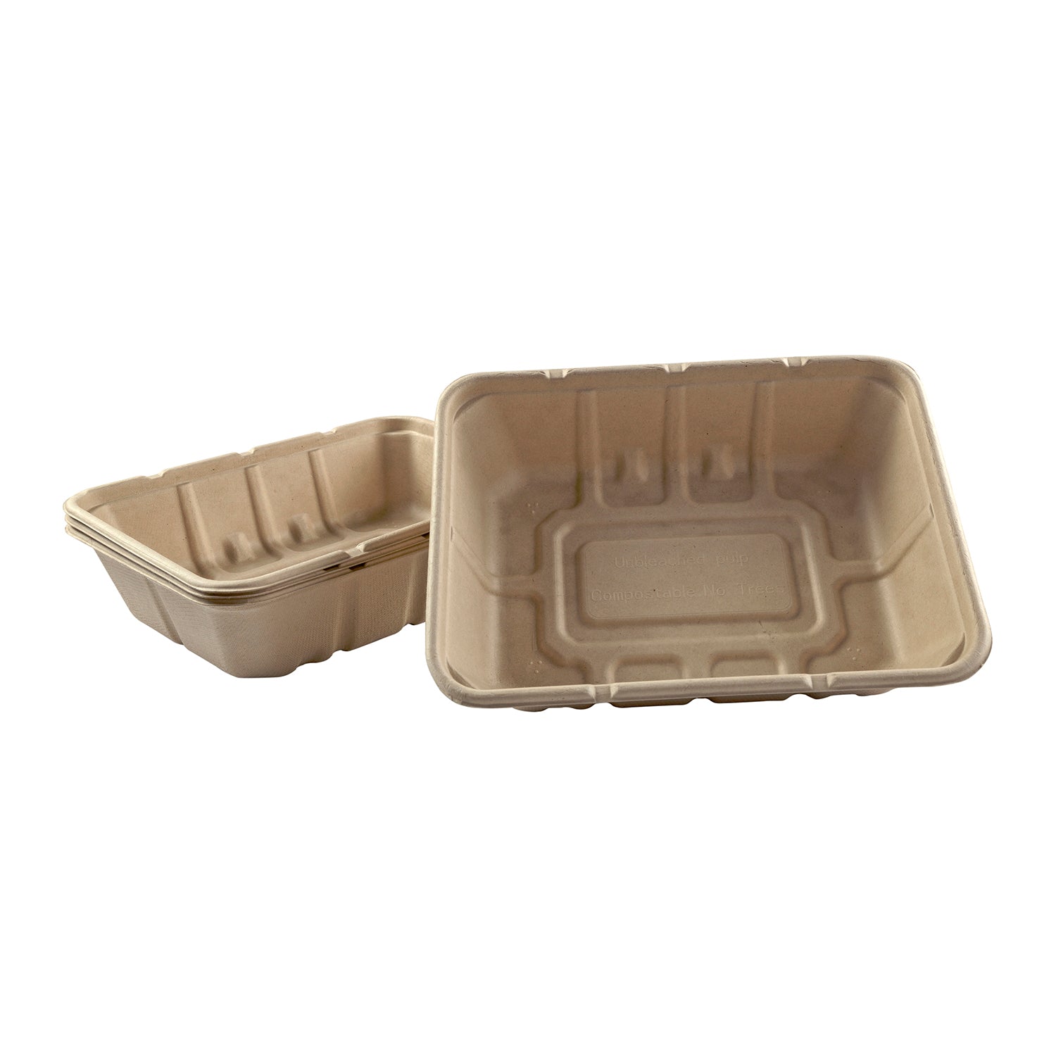 No PFAS added 7 x 9 x 2.25" Shallow Tan Tub, Case of 200