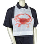 Adult Poly Bib with Crab Design on a mannequin