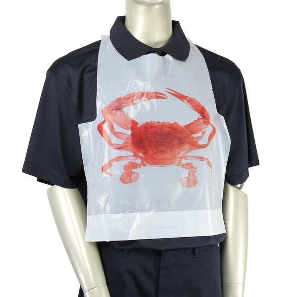 Adult Poly Bib with Crab Design